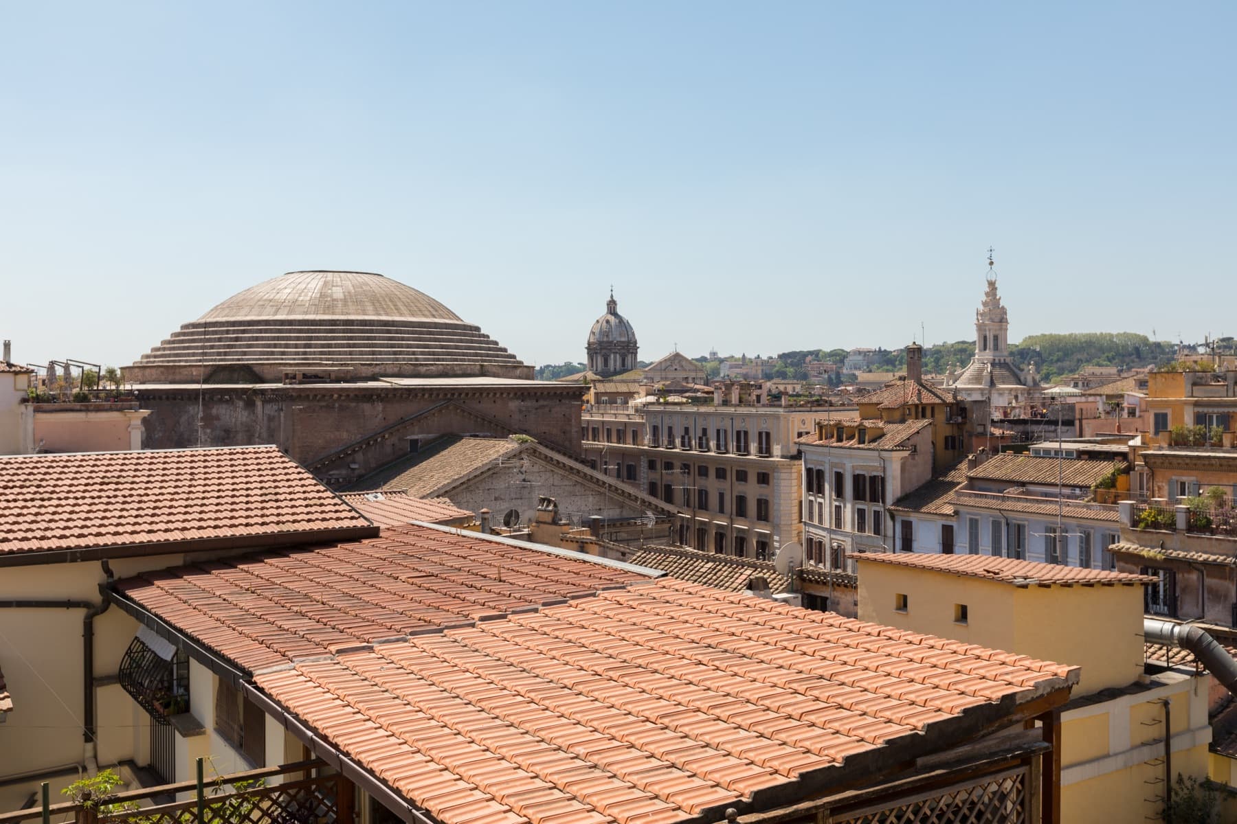 View of the Pantheon dome from the apartment